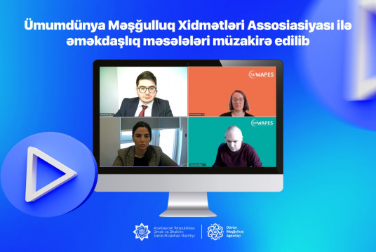 Ümumdünya Məşğulluq Xidmətləri Assosiasiyası ilə əməkdaşlıq məsələləri müzakirə edilib