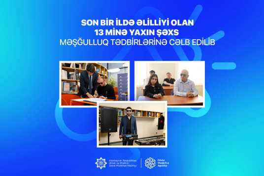 Son bir ildə əlilliyi olan 13 minə yaxın şəxs məşğulluq tədbirlərinə cəlb edilib