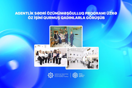 Agentlik sədri özünüməşğulluq proqramı üzrə  öz işini qurmuş qadınlarla görüşüb