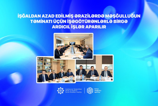 İşğaldan azad edilmiş ərazilərdə məşğulluğun təminatı üçün işəgötürənlərlə birgə ardıcıl işlər aparılır