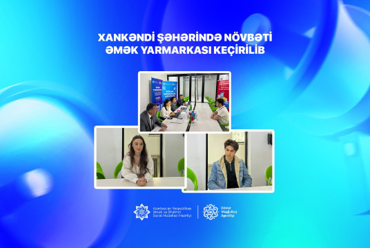 Xankəndi şəhərində növbəti əmək yarmarkası keçirilib