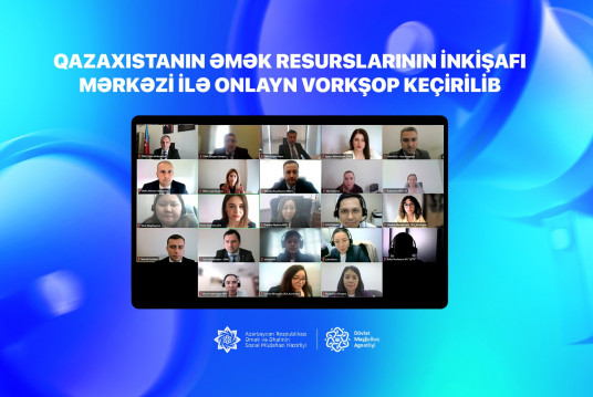 Qazaxıstanın Əmək Resurslarının İnkişafı Mərkəzi ilə onlayn vorkşop keçirilib