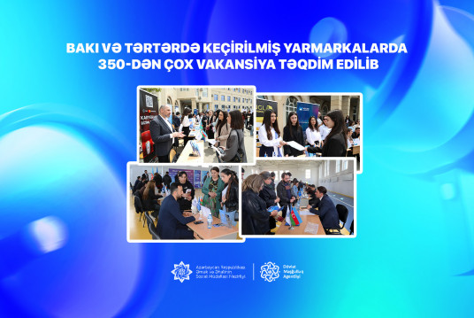 Bakı və Tərtərdə keçirilmiş yarmarkalarda 350-dən çox vakansiya təqdim edilib