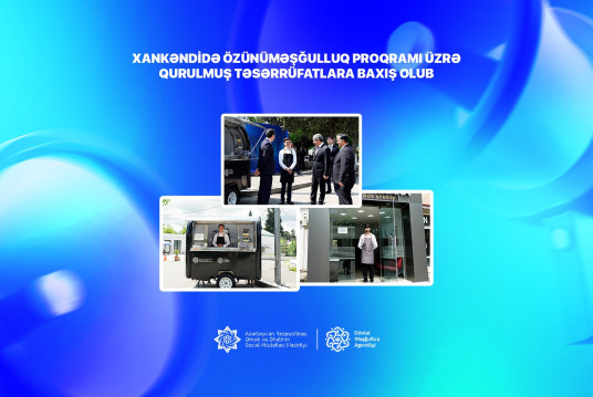 Xankəndidə özünüməşğulluq proqramı üzrə qurulmuş təsərrüfatlara baxış olub