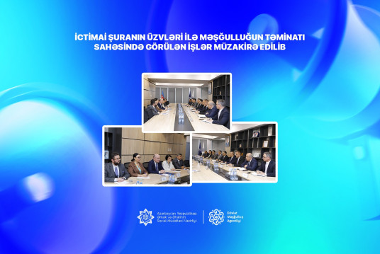 İctimai şuranın üzvləri ilə məşğulluğun təminatı  sahəsində görülən işlər müzakirə edilib