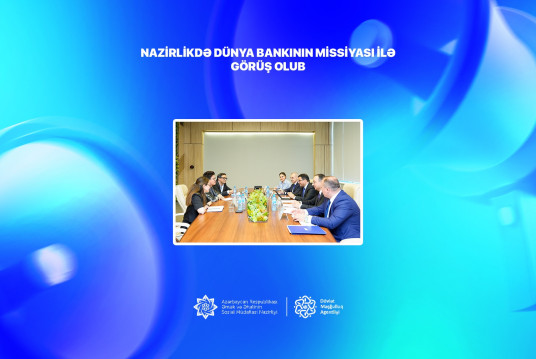 Nazirlikdə Dünya Bankının missiyası ilə görüş olub