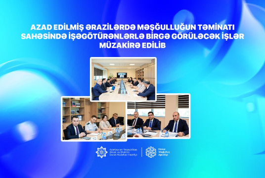 Azad edilmiş ərazilərdə məşğulluğun təminatı sahəsində işəgötürənlərlə birgə görüləcək işlər müzakirə edilib