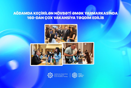Ağdamda keçirilən növbəti əmək yarmarkasında 160-dan çox vakansiya təqdim edilib