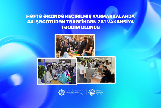 Bu həftə keçirilmiş yarmarkalarda 140-dək işəgötürən 620-dək vakansiya təqdim edib