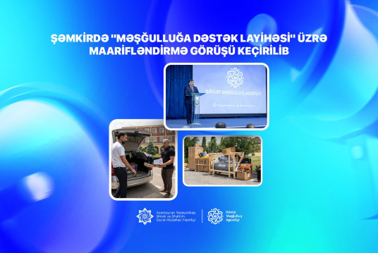 Şəmkirdə "Məşğulluğa Dəstək Layihəsi" üzrə maarifləndirmə görüşü keçirilib