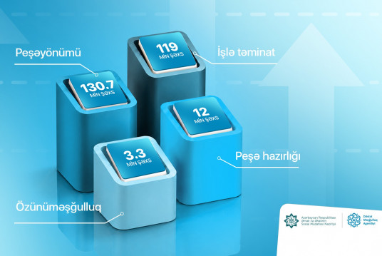 Yanvar-avqust aylarında 265 min şəxs aktiv məşğulluq tədbirləri ilə əhatə olunub