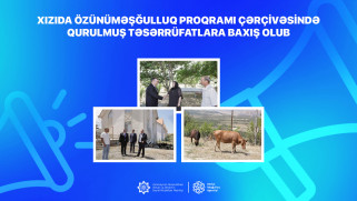 Xızıda özünüməşğulluq proqramı çərçivəsində qurulmuş təsərrüfatlara baxış olub