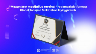 “Məzunların məşğulluq reytinqi” rəqəmsal platforması Qlobal Tanınma Mükafatına layiq görüldü