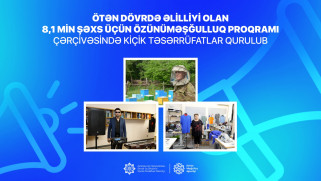 Ötən dövrdə əlilliyi olan 8,1 min şəxs üçün özünüməşğulluq proqramı çərçivəsində kiçik təsərrüfatlar qurulub