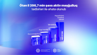 Ötən il 396,7 min şəxs aktiv məşğulluq tədbirləri ilə əhatə olunub