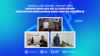 “Məşğulluğa Dəstək Layihəsi” üzrə həssas qruplara aid 22,5 min şəxsin kiçik bizneslərini qurmalarına dəstək göstərilib