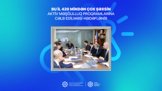 Bu il 420 mindən çox şəxsin aktiv məşğulluq proqramlarına cəlb edilməsi hədəflənib