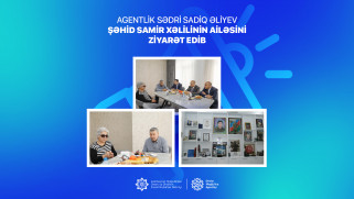 Agentlik sədri Sadiq Əliyev şəhid Samir Xəlilinin ailəsini ziyarət edib