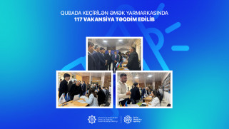 Qubada keçirilən əmək yarmarkasında 117 vakansiya təqdim edilib