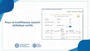 Peşə və kvalifikasiya standartlarının  reyestri istifadəyə verilib