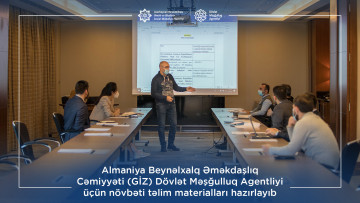 GİZ Dövlət Məşğulluq Agentliyi üçün növbəti təlim materialları hazırlayıb