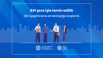 Birgə maliyyələşmə proqramı üzrə 841 şəxs işlə təmin edilib