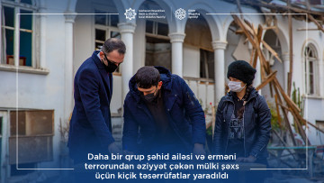 Daha bir qrup şəhid ailəsi və erməni terrorundan əziyyət çəkən  mülki şəxs üçün kiçik təsərrüfatlar yaradıldı