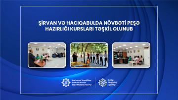 Şirvan və Hacıqabulda növbəti peşə hazırlığı kursları təşkil olunub