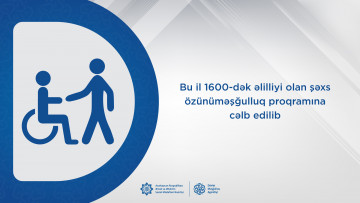 Bu il 1600-dək əlilliyi olan şəxs özünüməşğulluq  proqramına cəlb edilib