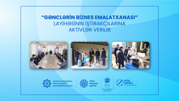 “Gənclərin biznes emalatxanası” layihəsinin iştirakçılarına aktivlər verilib