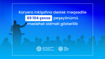 Karyera inkişafına dəstək məqsədilə 69 104 şəxsə peşəyönümü məsləhət xidməti göstərilib