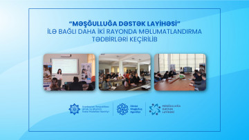 “Məşğulluğa Dəstək Layihəsi” ilə bağlı daha iki rayonda məlumatlandırma tədbirləri keçirilib