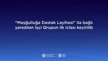 “Məşğulluğa Dəstək Layihəsi” ilə bağlı yaradılan İşçi Qrupun ilk iclası keçirilib