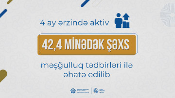 4 ay ərzində 42,4 minədək şəxs aktiv məşğulluq tədbirləri ilə əhatə edilib