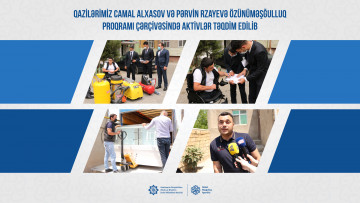 Qazilərimiz Camal Alxasov və Pərvin Rzayevə özünüməşğulluq proqramı çərçivəsində aktivlər təqdim edilib