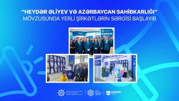 Yerli şirkətlərin tanıtım sərgisində məşğulluq xidmətləri və əlilliyi olan şəxslərin əl işləri də təqdim edilir