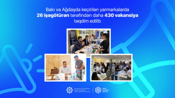 Bakı və Ağdaşda keçirilən yarmarkalarda 26 işəgötürən tərəfindən daha 430 vakansiya təqdim edilib