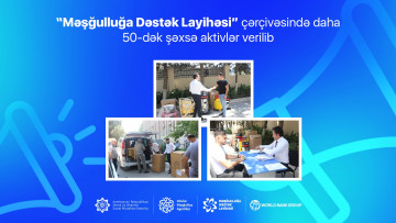 “Məşğulluğa Dəstək Layihəsi” çərçivəsində daha 50-dək şəxsə aktivlər verilib