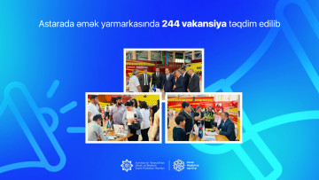 Astarada əmək yarmarkasında 244 vakansiya təqdim edilib