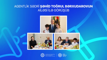 Agentlik sədri şəhid Toğrul Bərxudarovun ailəsi ilə görüşüb