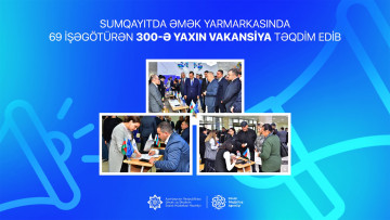 Sumqayıtda əmək yarmarkasında 69 işəgötürən 300-ə yaxın vakansiya təqdim edib