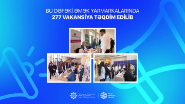 Bu dəfəki əmək yarmarkalarında 277 vakansiya təqdim edilib