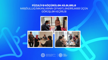 Füzuliyə köçürülən ailələrlə məşğulluq imkanlarının qiymətləndirilməsi üçün görüşlər keçirilib