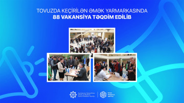 Tovuzda keçirilən əmək yarmarkasında 88 vakansiya təqdim edilib