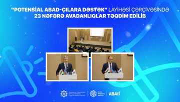 “Potensial ABAD-çılara dəstək” layihəsi çərçivəsində 23 nəfərə avadanlıqlar təqdim edilib