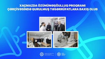 Xaçmazda özünüməşğulluq proqramı çərçivəsində qurulmuş təsərrüfatlara baxış olub