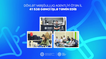 Dövlət Məşğulluq Agentliyi ötən il 41 538 gənci işlə təmin edib