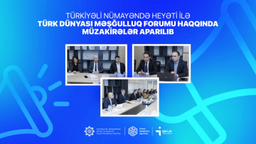 Türkiyəli nümayəndə heyəti ilə Türk Dünyası Məşğulluq Forumu ilə bağlı müzakirələr aparılıb