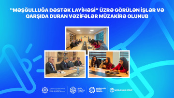 “Məşğulluğa dəstək layihəsi” üzrə görülən işlər və qarşıda duran vəzifələr müzakirə olunub