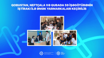 Qobustan, Neftçala və Qubada 59 işəgötürənin iştirakı ilə əmək yarmarkaları keçirilib